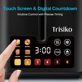 Trisiko toaster safety lever makes handling bagels safer