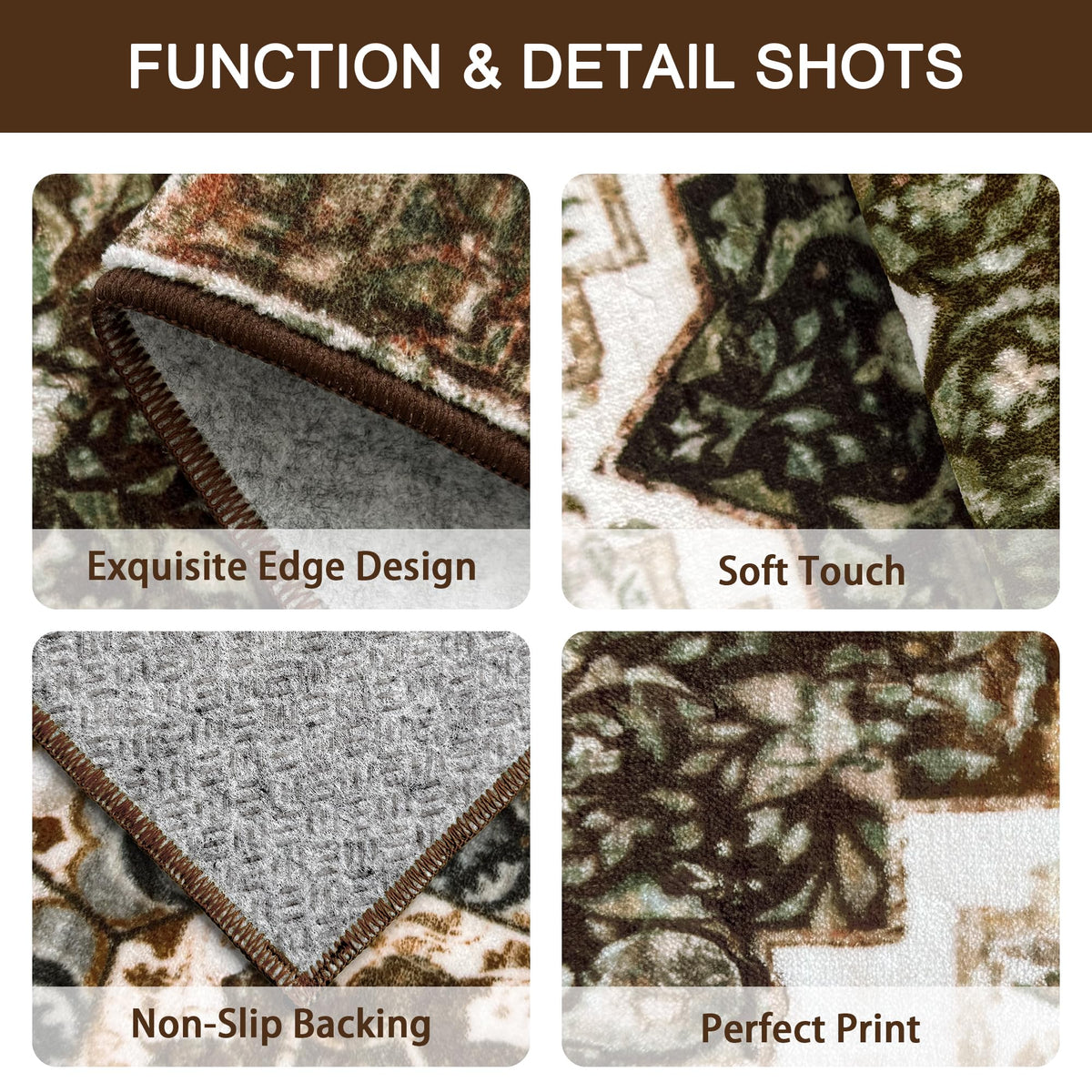Boho pattern from Tritard adds modern elegance to kitchen and entry zones.