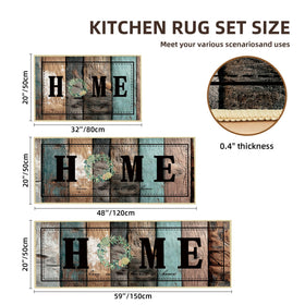 Tritard non-slip kitchen rug 20x32 texture closeup highlighting plush surface