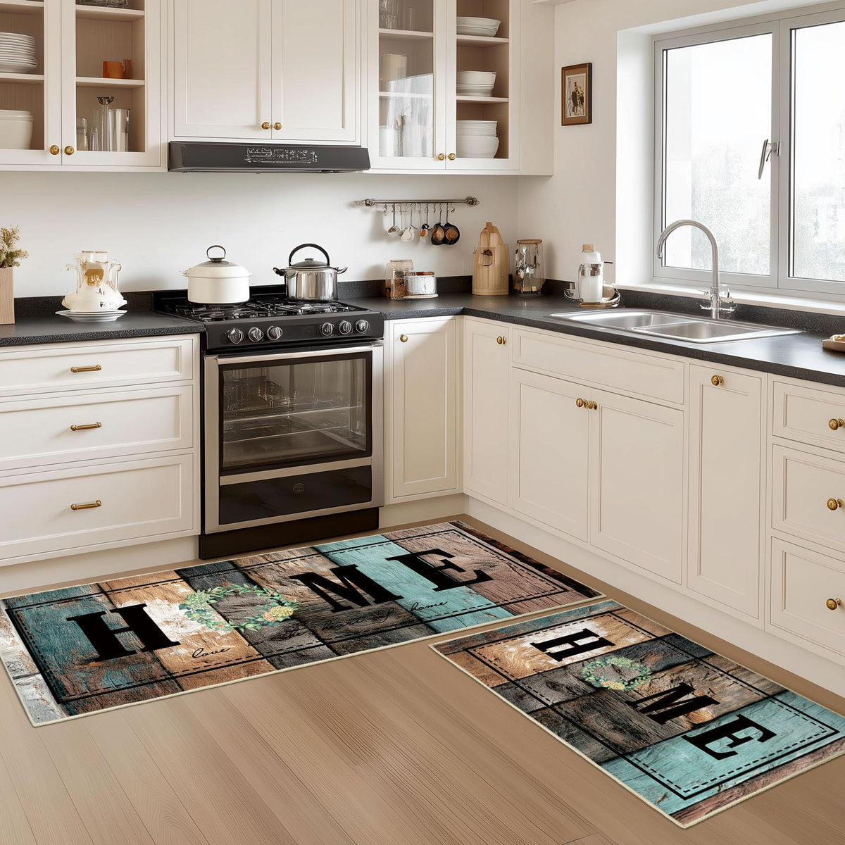 Tritard non-slip kitchen rug 20x59 hallway area with rustic charm