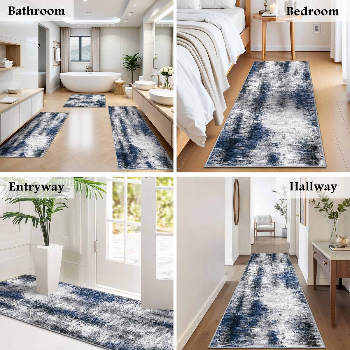 Tritard Upgrade machine-washable kitchen runners for easy cleaning