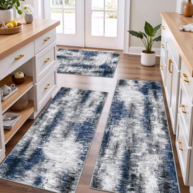 Tritard Upgrade rug with non-slip backing stabilizes on tile and wood floors