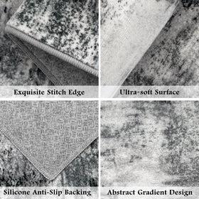 Tritard Upgrade silicone-backed rug grips slippery floors for reliable safety.