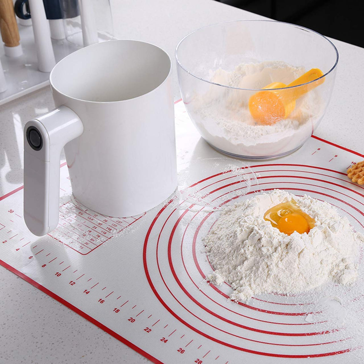 TriTree battery-powered operation ideal for arthritis-friendly, one-click sieving.