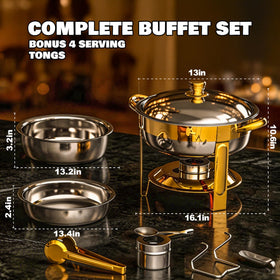 Trivico water pan ensures gentle heat circulation to keep dishes warm during events.