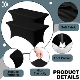 Trlyc black tablecloth in wedding setup highlighting versatile use