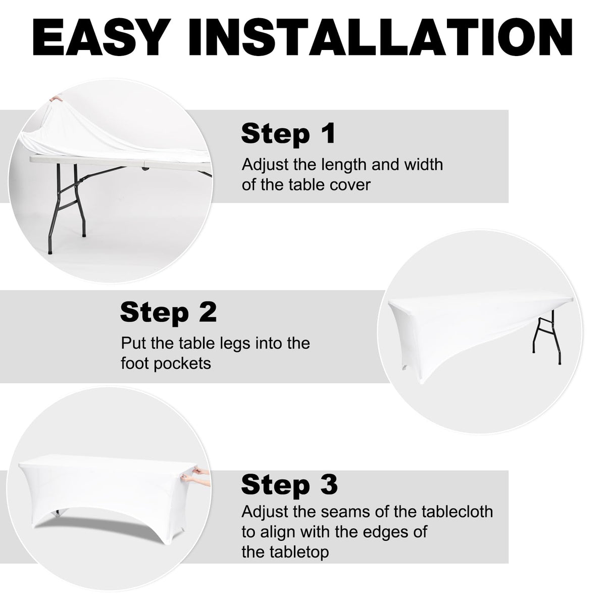 Trlyc machine-wash friendly fabric illustrated for easy cleanup after hosting.