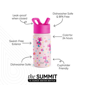 Simple Modern Summit Trolls Poppy Mashup bottle graphic adds playful hydration on the go.