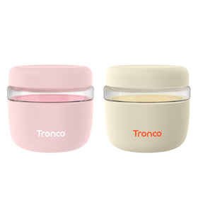 Tronco 24oz glass storage container with lid for fresh meal prep and flavor preservation.
