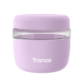 Tronco 24 oz glass container with lid shows airtight seal for fresh meals on the go.