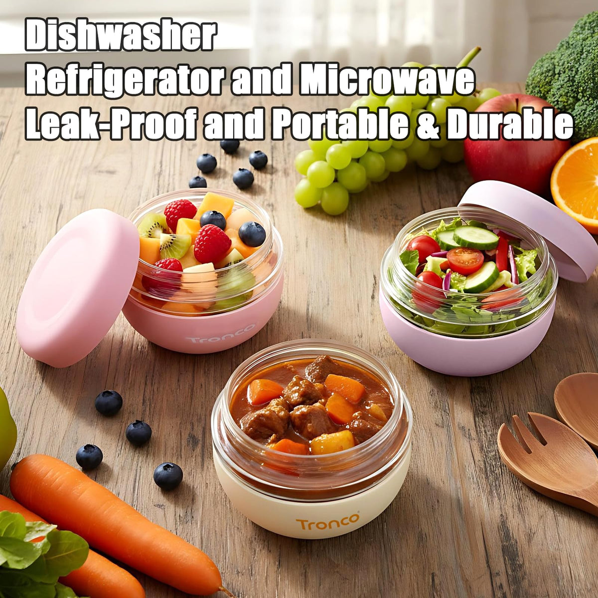 Tronco dishwasher-safe glass food container designed for daily reuse and sustainability.
