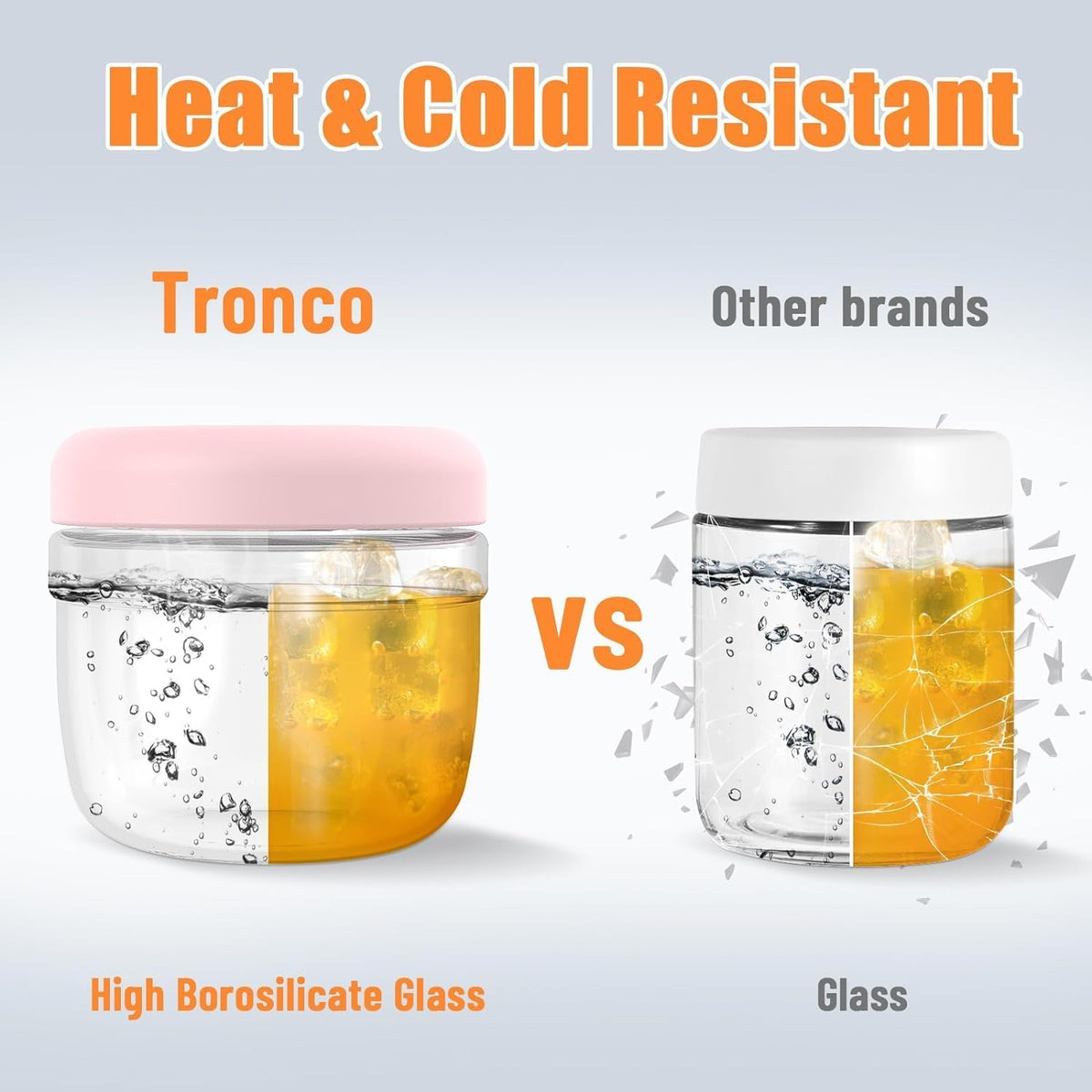 Tronco leak-proof meal prep container with clear glass for freshness.