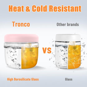 Tronco leak-proof meal prep container with clear glass for freshness.