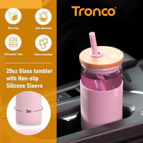 Tronco silicone sleeve grip keeps tumbler secure and comfortable.