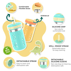 Tronco two-in-one lids for easy drinking and snack storage.