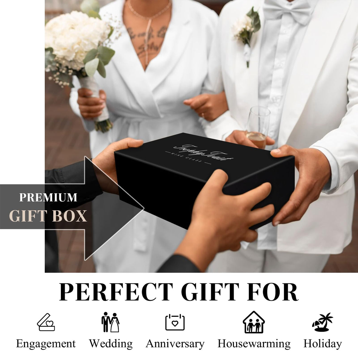 TrophyToast engagement gift for him, a symbolic keepsake.