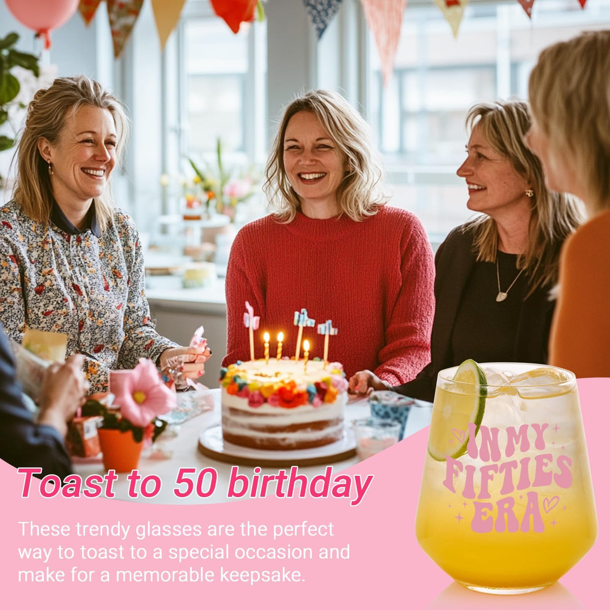 TrophyToast gift-ready 50th decor pairing elevates party ambiance.