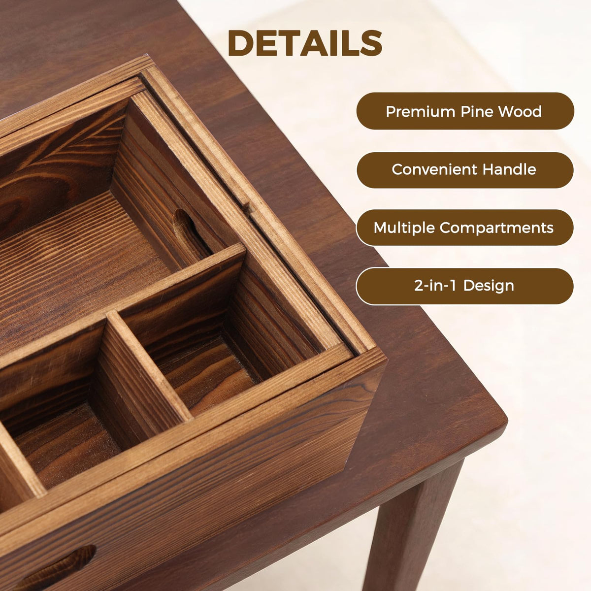 TRQWRO pine wood construction offers durability and easy maintenance.