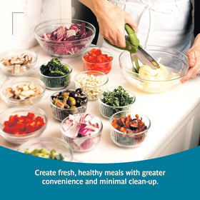 Trudeau Toss and Chop includes a chopped salad recipe book