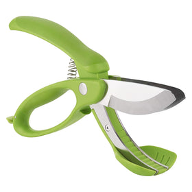 Trudeau Toss and Chop blades close-up with micro-serrated edges for precise chopping