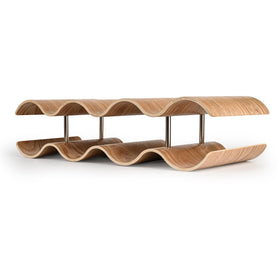 TRUDING countertop wine rack displaying seven bottles for organized entertaining