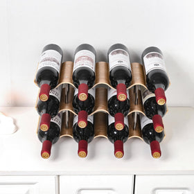 TRUDING wine rack on a kitchen countertop for organized home storage.