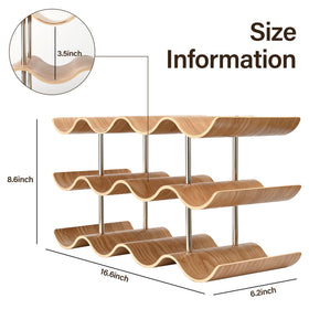 TRUDING wine rack three-tier assembly demonstrates sturdy construction.