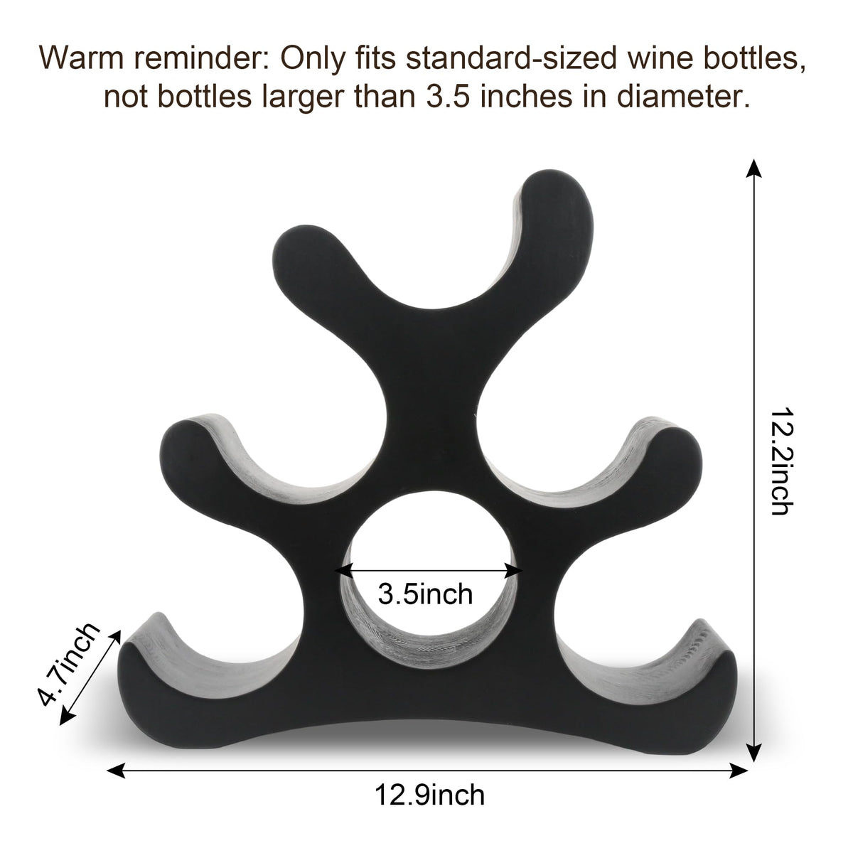 TRUDING wooden wine rack with compact design for small spaces