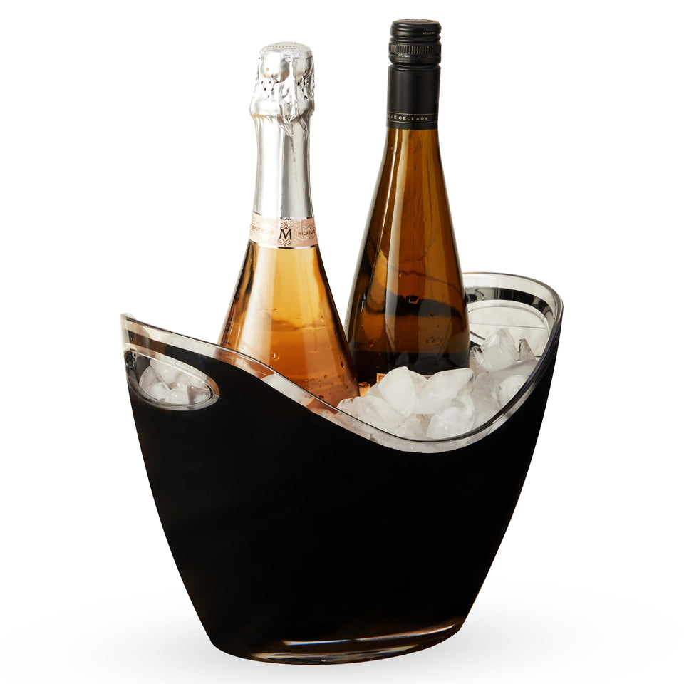 TRUE wine and champagne bucket on a table with ice for easy entertaining.