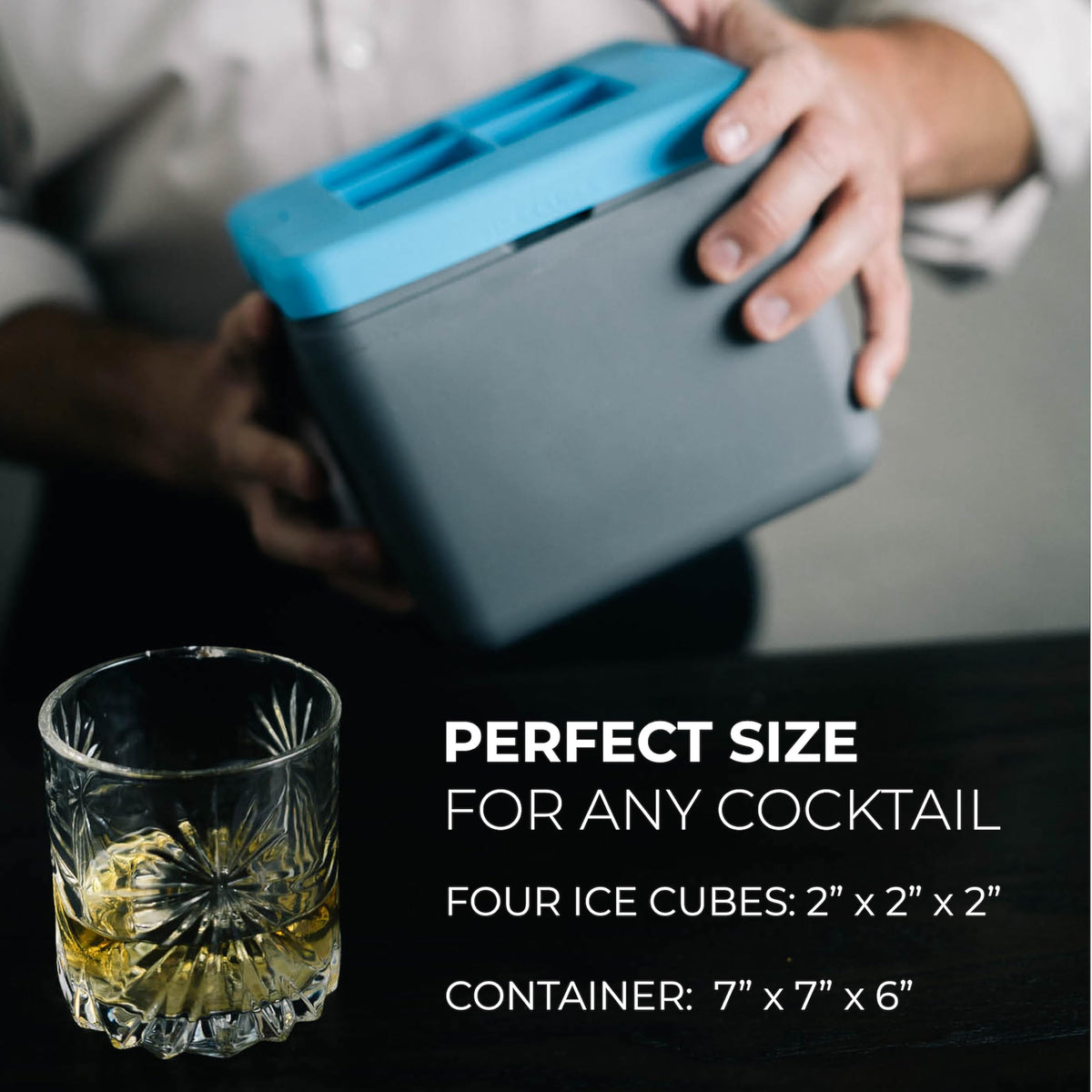 True Cubes BPA-free silicone mold for safe ice making.