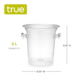 TRUE durable plastic wine bucket ready for beverages at events