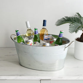TRUE tub with sturdy handles being carried for transport.