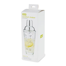 TRUE glass shaker presented as a gift for home bartenders.