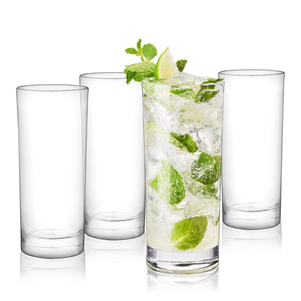 TRUE Highball Glasses 11oz set of 4 ideal for cocktails and water.