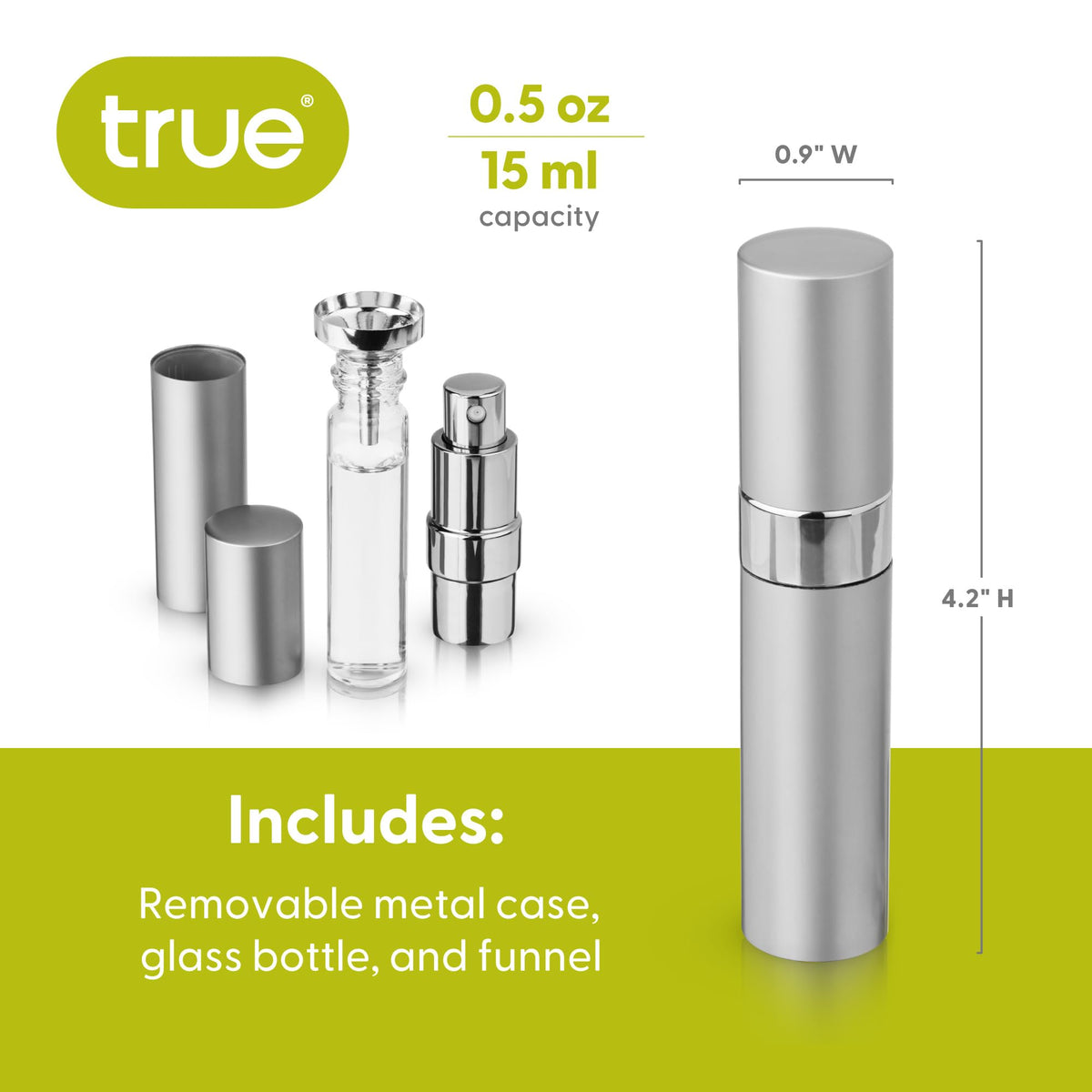 TRUE Martini Atomizer funnel included for mess-free filling