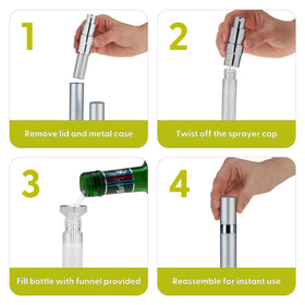 TRUE Martini Atomizer aluminum case stores sprayer securely