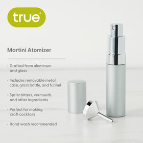 TRUE Martini Atomizer spray bottle with nozzle enables accurate aromatic dosing