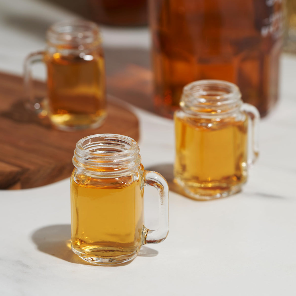 TRUE Mason Jar Shot Glasses are dishwasher safe for quick cleanup after gatherings.