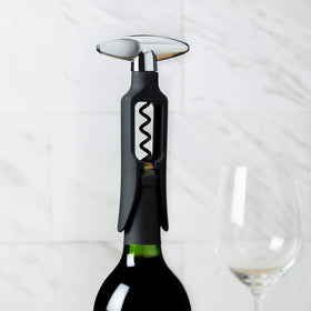 TRUE Self-Pulling Corkscrew in use at a home bar for easy service