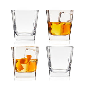 TRUE Square Rocks Glass with a thick square base for a premium Old Fashioned.