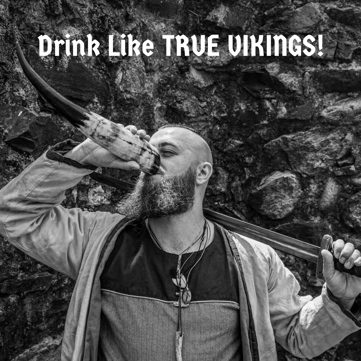 TRUE VIKING 12 oz capacity horn ideal for beer or mead.