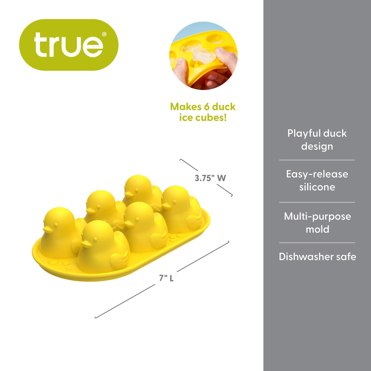 Yellow TrueZoo Quack the Ice Duck mold adds playful touch to drinks