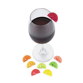 TrueZoo silicone drink charm citrus wedge blue marks cans