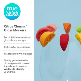 TrueZoo silicone drink charm citrus wedge lime green marks cocktails