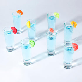 TrueZoo silicone drink charm citrus wedge pink marks glasses