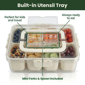 Trust Bliss Snackle Box 2-pack showing eight compartments for organized snacks.