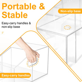 Truxwal portable handles and non-slip base prevent spills on any surface.