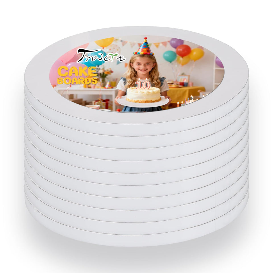 Trwcrt 12-inch round cake board provides sturdy support for multi-layer creations