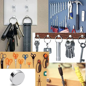 TRYMAG versatile magnets for refrigerators, whiteboards, and boards.