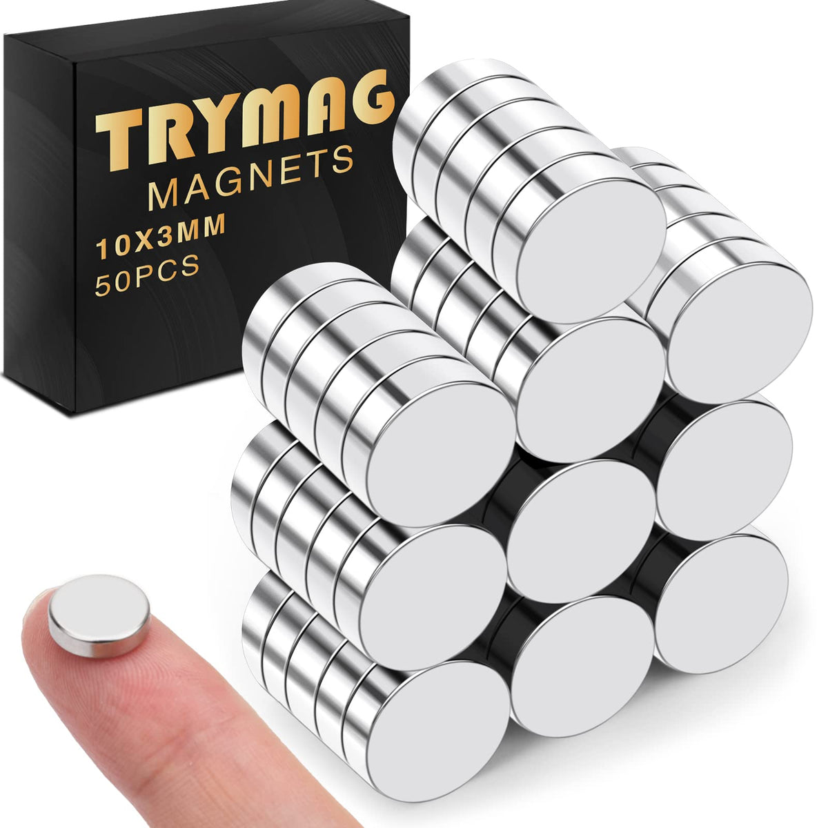TRYMAG packaging is gift-ready, showcasing magnets in double-layer packaging.